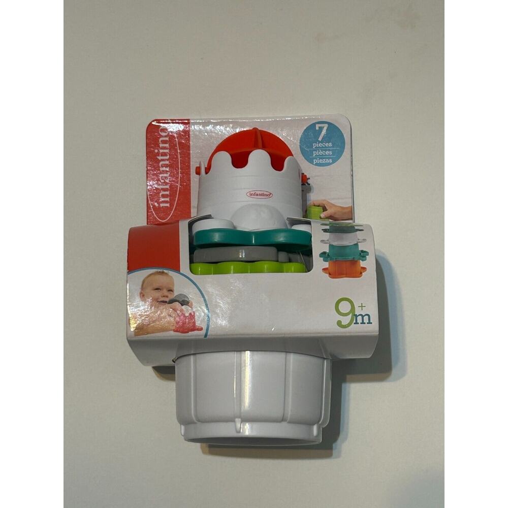 infantino® Baby Stack O' Fun™ Bath Time Stack Cups and Spinning Water Mill